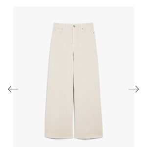 $295 Weekend Maxmara COTTON DRILL WIDE-LEG
TROUSERS size 10 color sand NWT